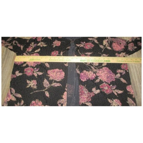 Lane Bryant Sz 22/24 Black Floral Beaded Boho Cardigan Jacket Fairy Grunge - Picture 8 of 11